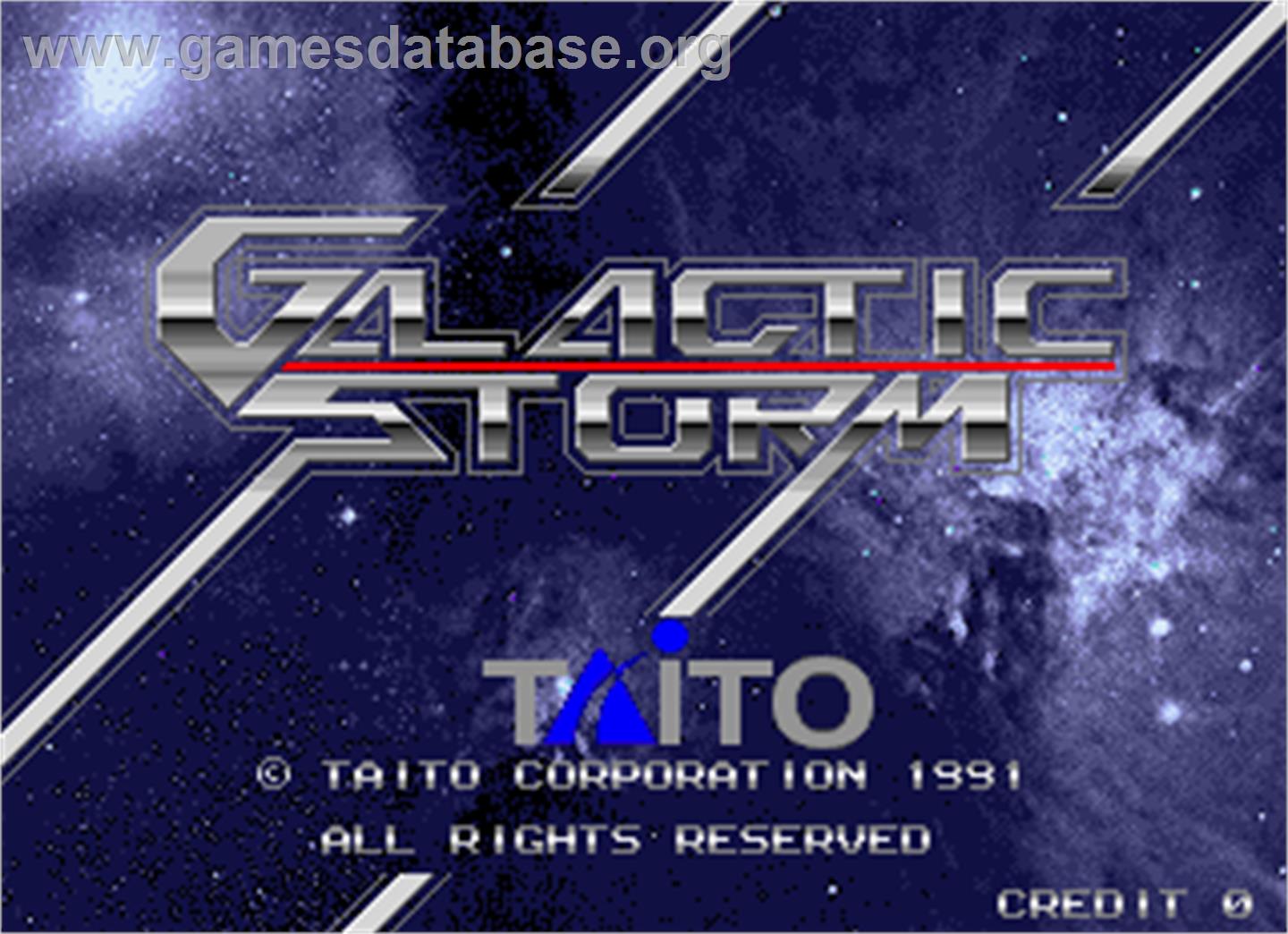 Galactic Storm - Arcade - Artwork - Title Screen