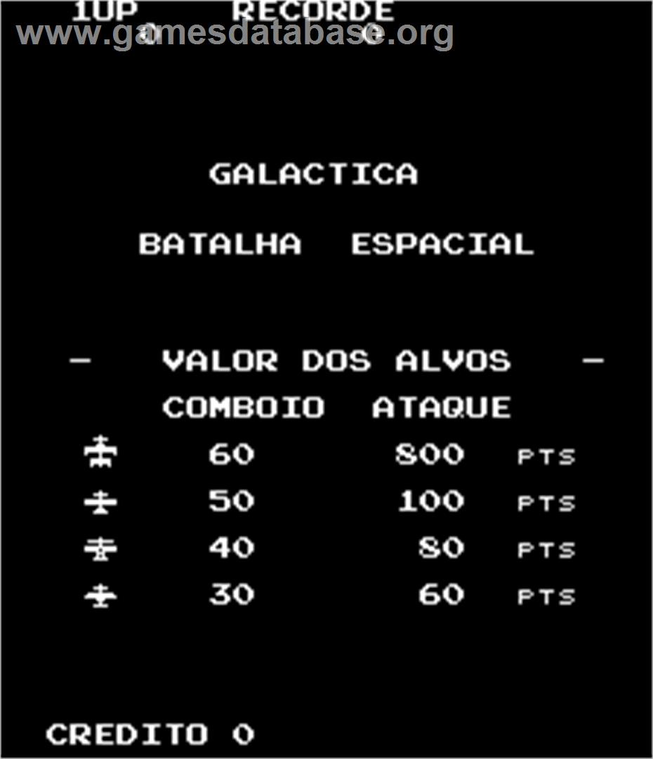 Galactica - Batalha Espacial - Arcade - Artwork - Title Screen