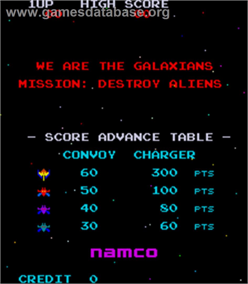 Galaxian - Arcade - Artwork - Title Screen