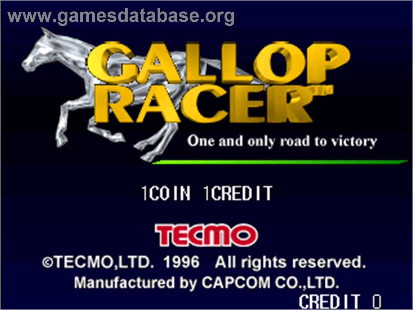 Gallop Racer - Arcade - Artwork - Title Screen