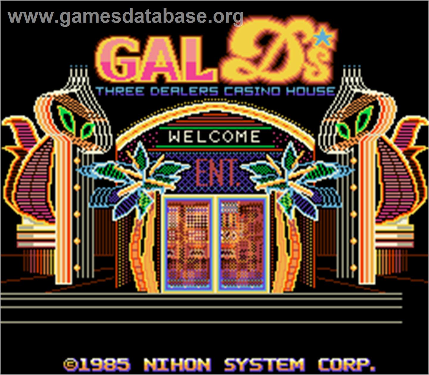 Gals Ds - Three Dealers Casino House - Arcade - Artwork - Title Screen