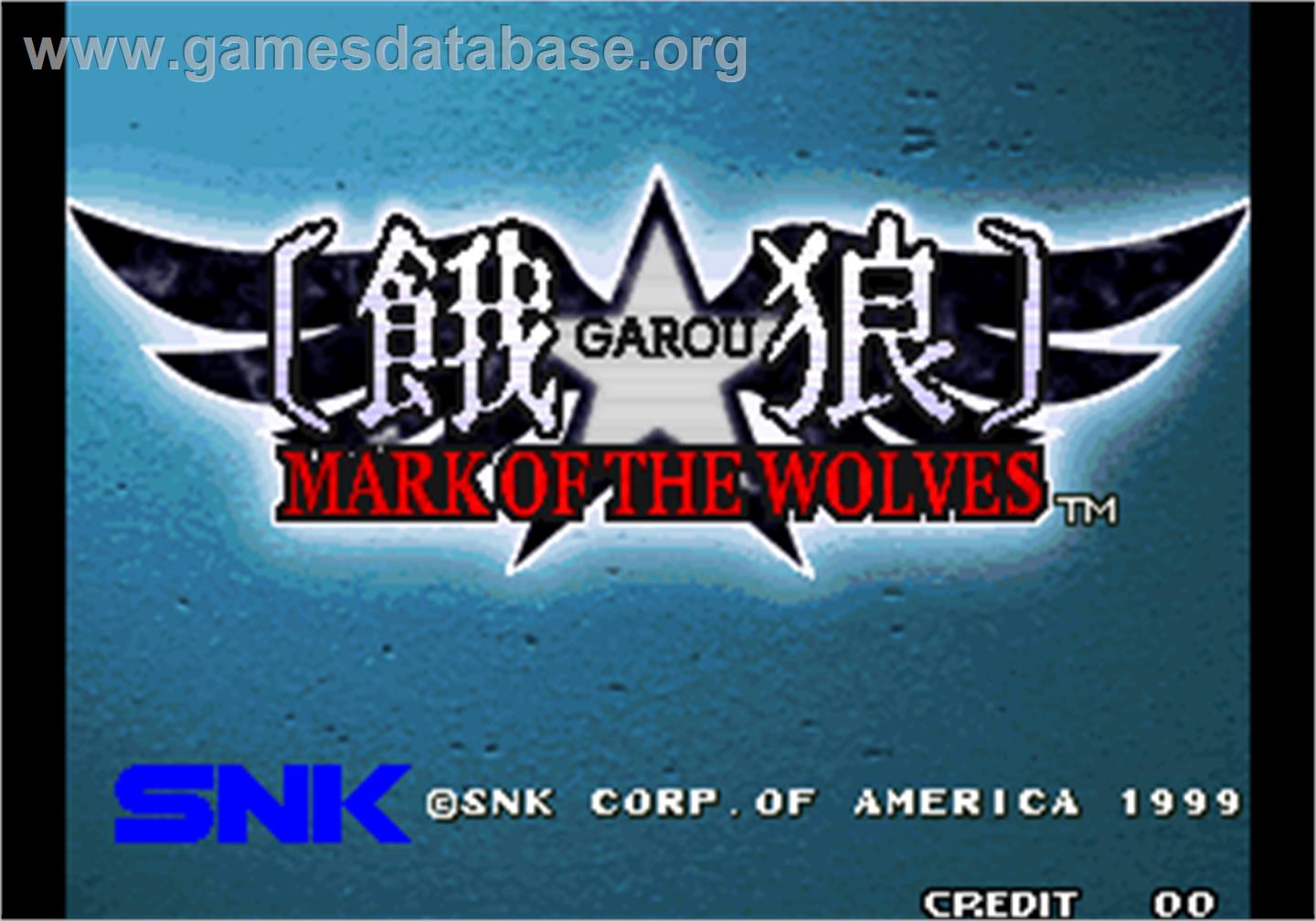 Garou - Mark of the Wolves - Arcade - Artwork - Title Screen