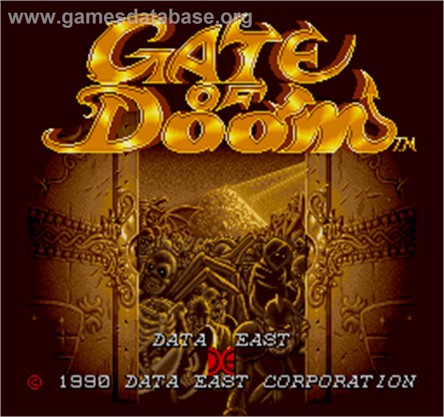 Gate of Doom - Arcade - Artwork - Title Screen