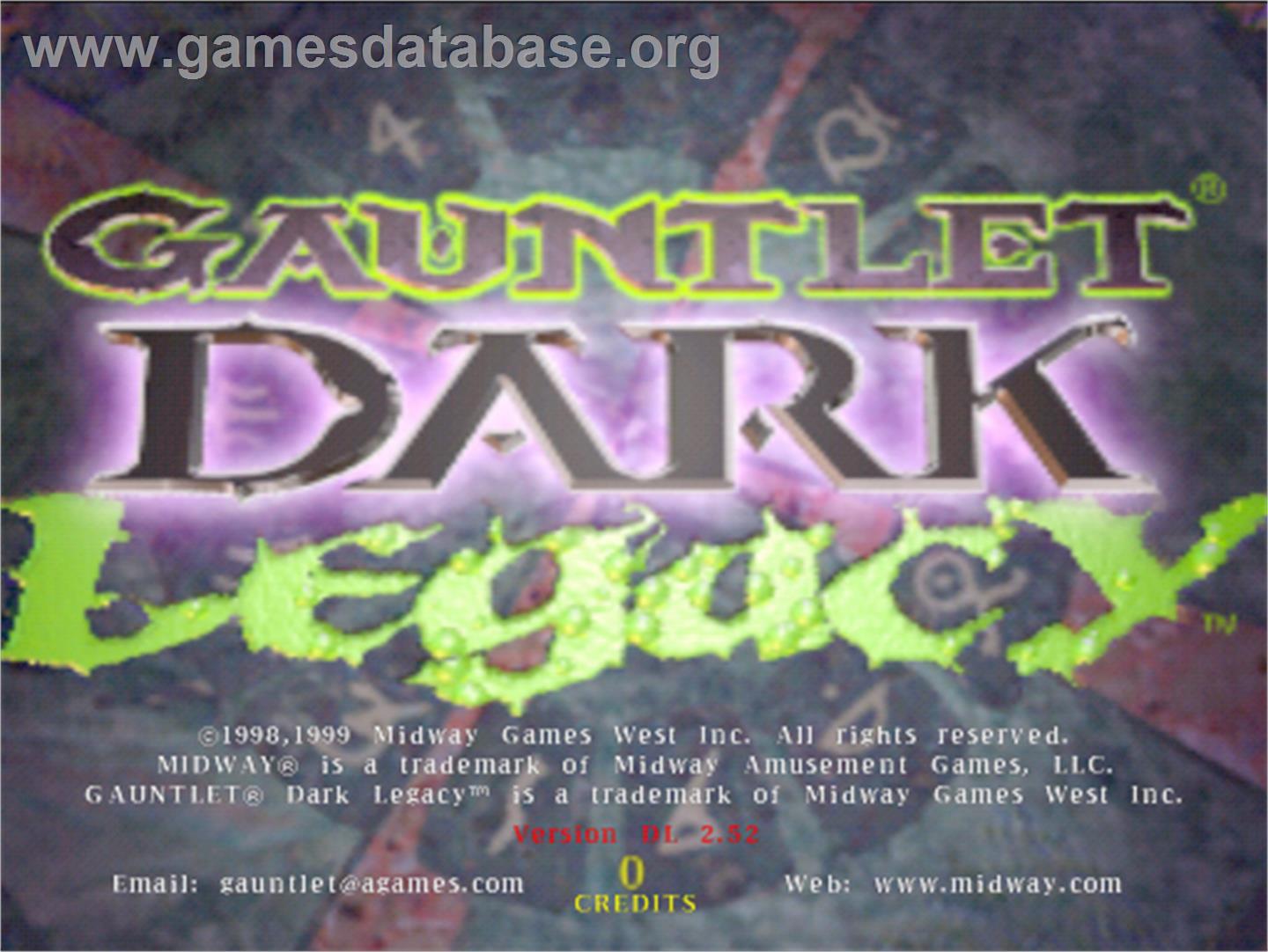 Gauntlet Dark Legacy - Arcade - Artwork - Title Screen