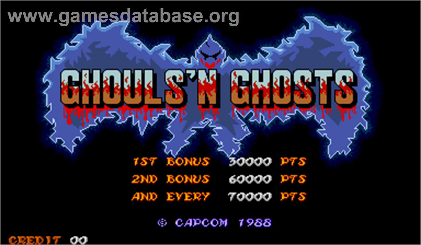 Ghouls'n Ghosts - Arcade - Artwork - Title Screen