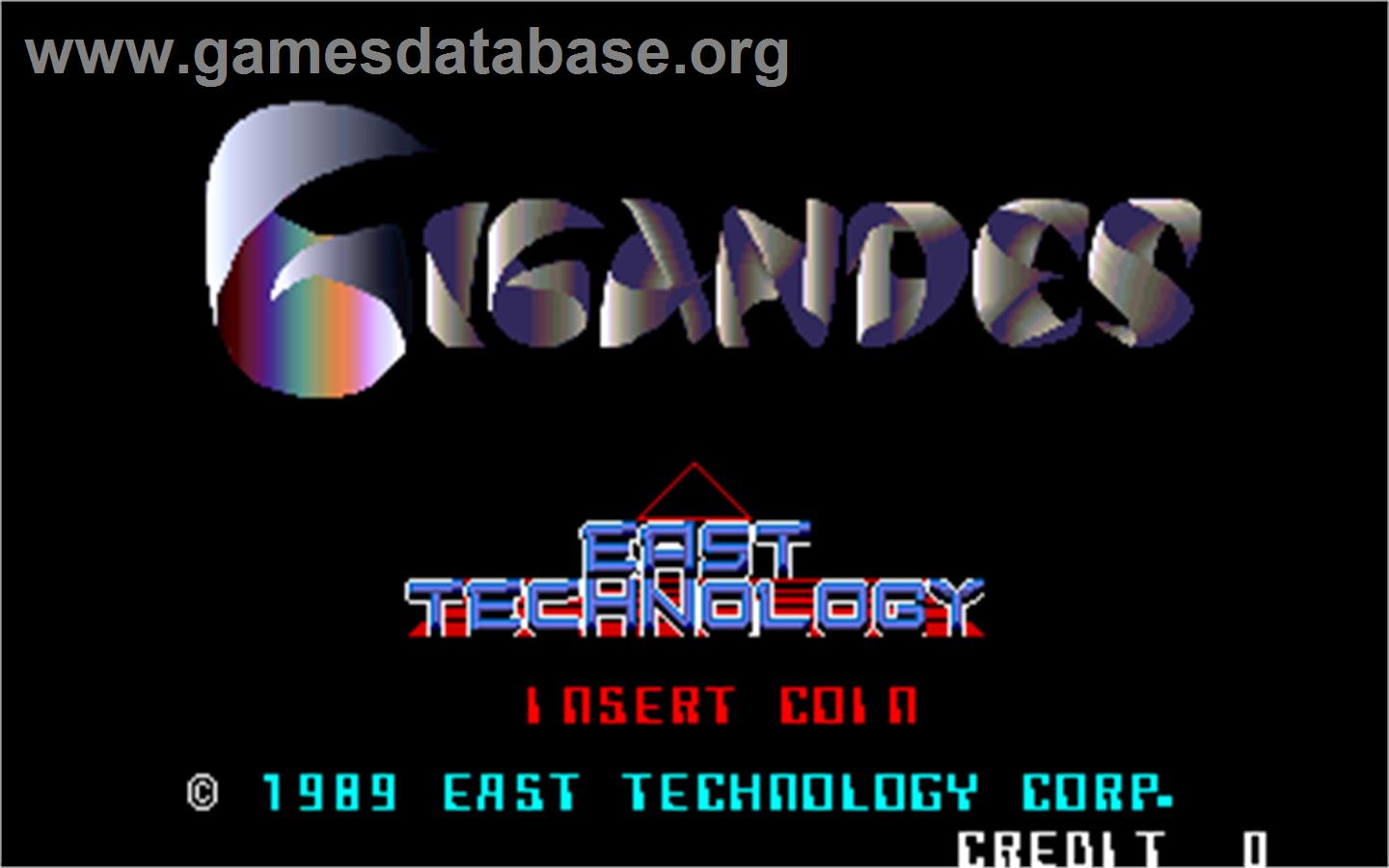 Gigandes - Arcade - Artwork - Title Screen