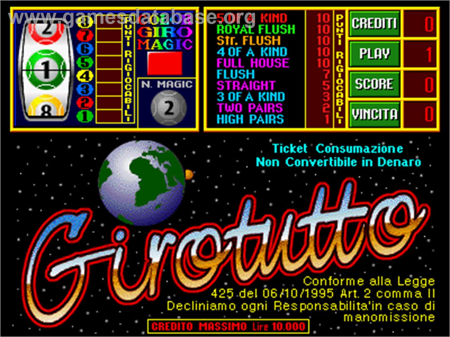 GiroTutto - Arcade - Artwork - Title Screen