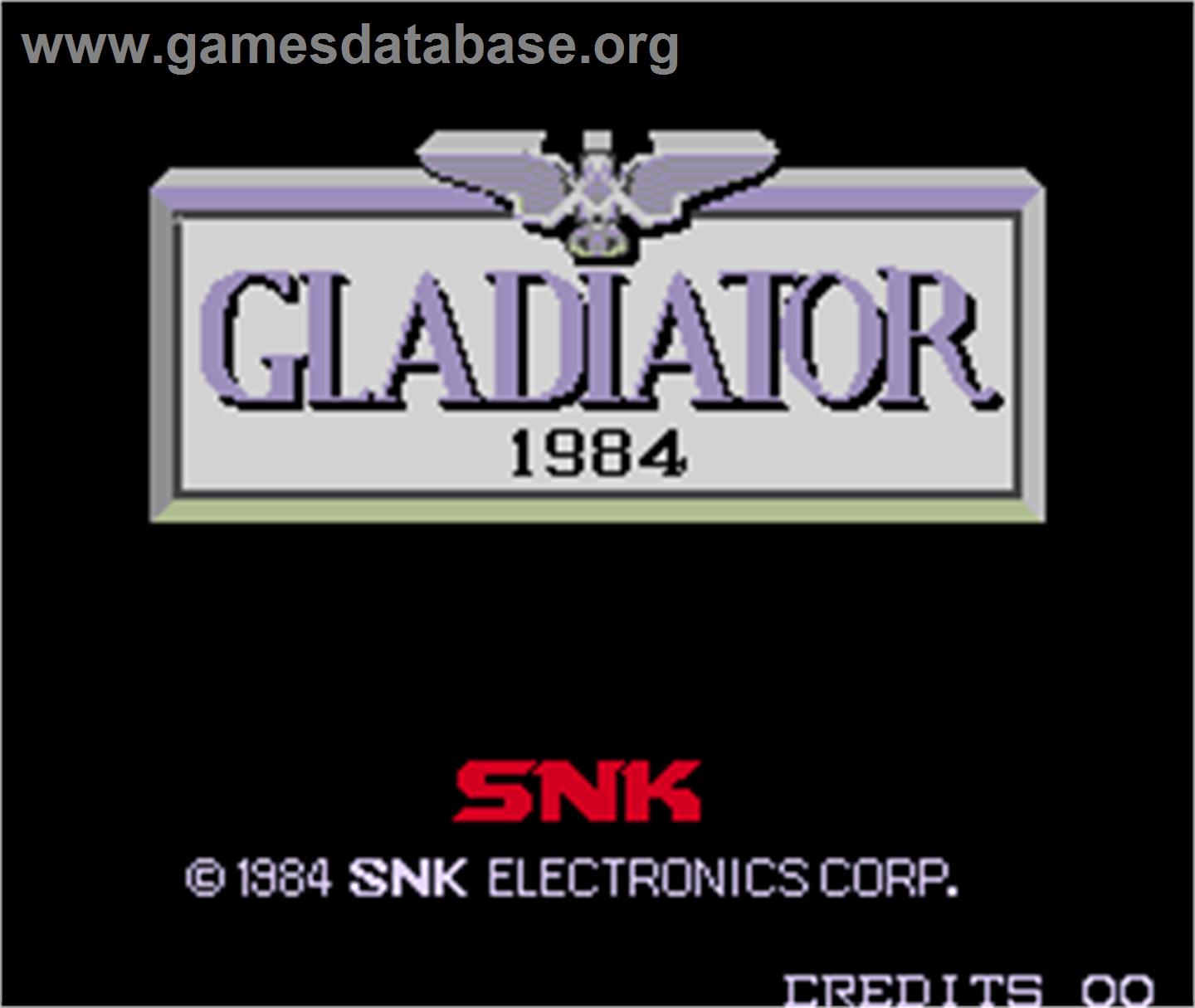 Gladiator 1984 - Arcade - Artwork - Title Screen