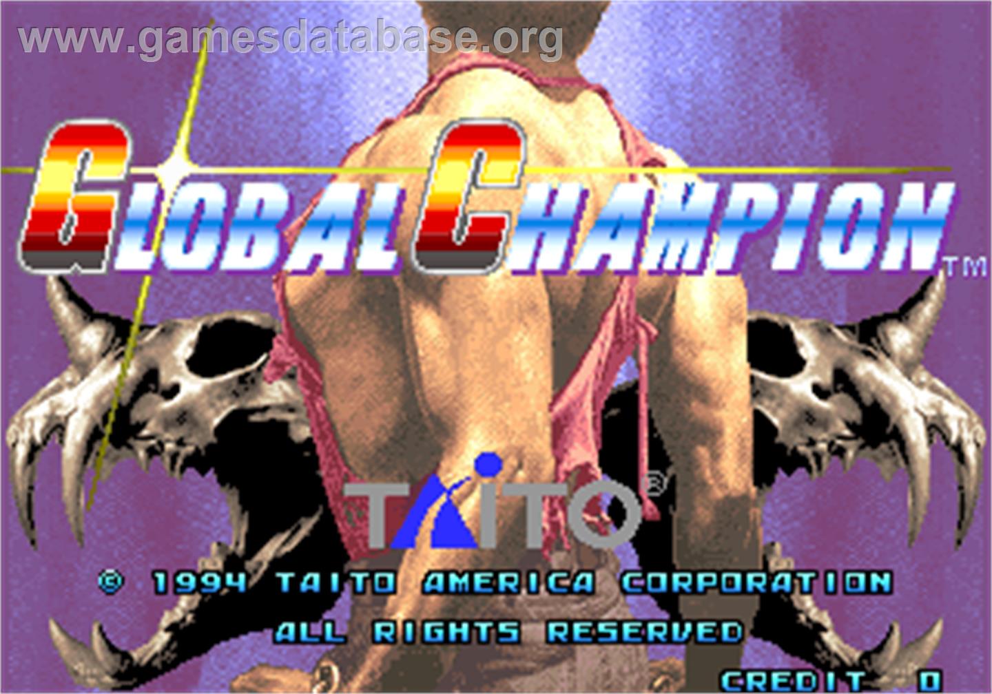 Global Champion - Arcade - Artwork - Title Screen