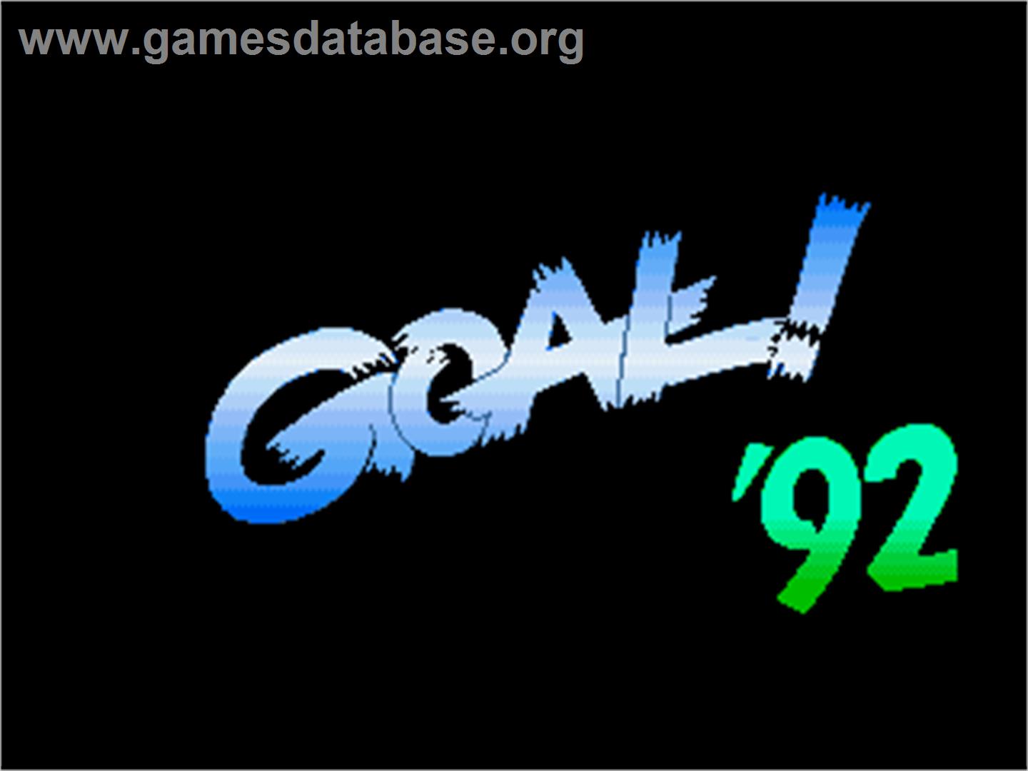 Goal! '92 - Arcade - Artwork - Title Screen