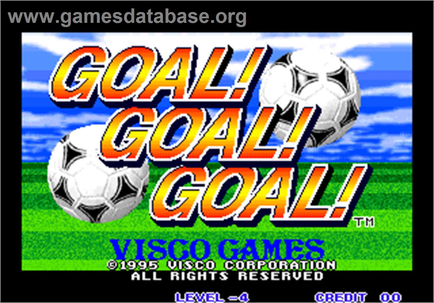 Goal! Goal! Goal! - Arcade - Artwork - Title Screen
