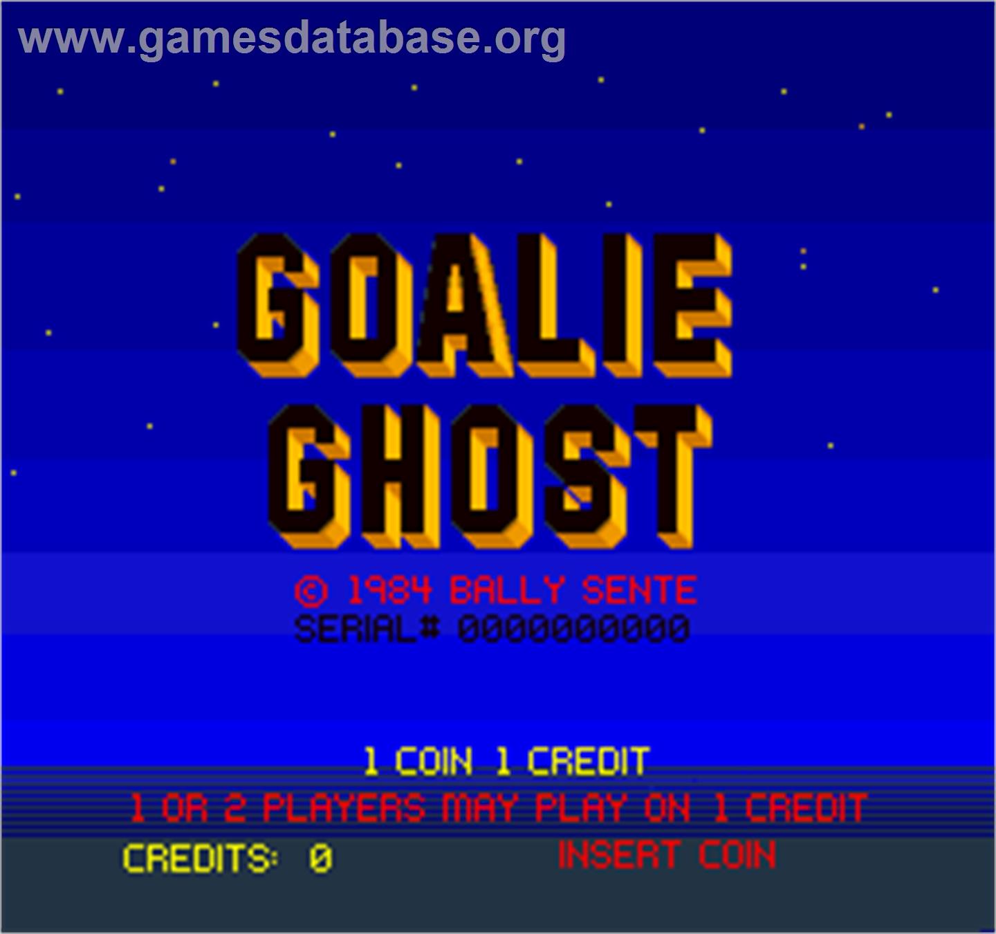 Goalie Ghost - Arcade - Artwork - Title Screen