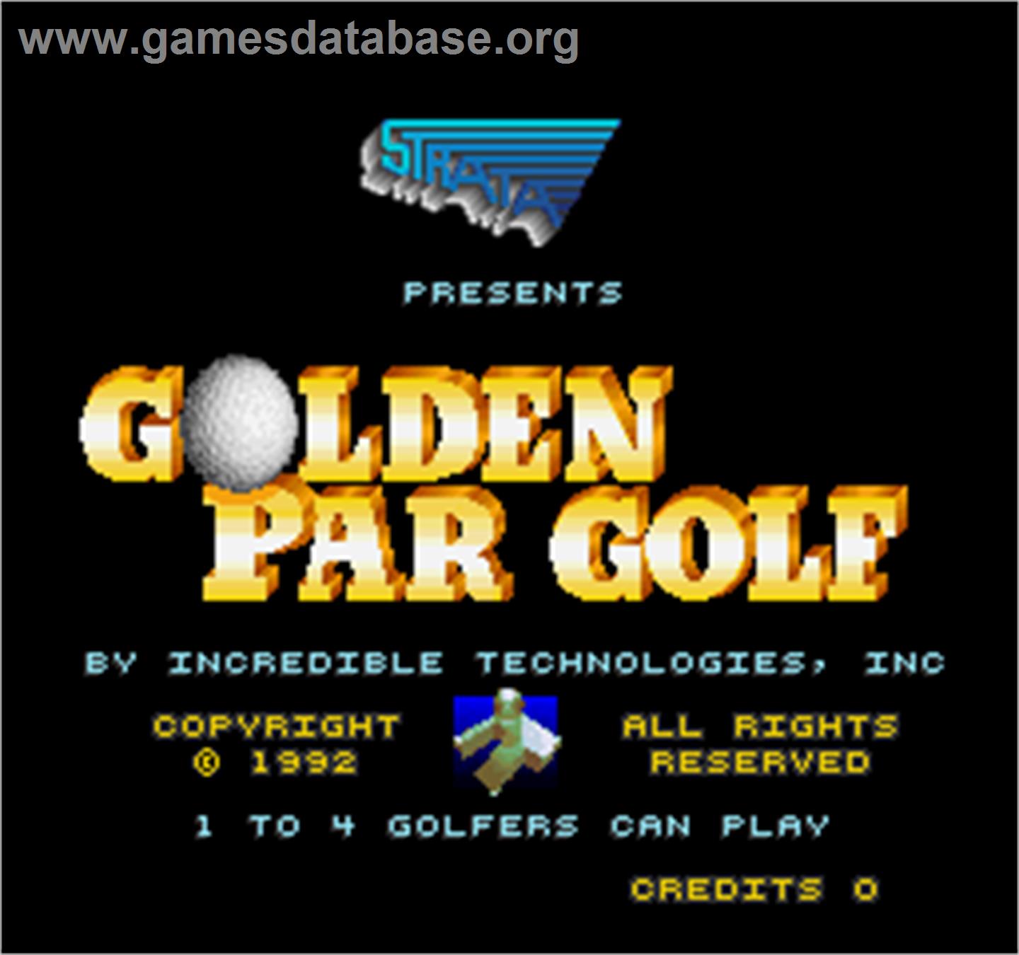 Golden Par Golf - Arcade - Artwork - Title Screen