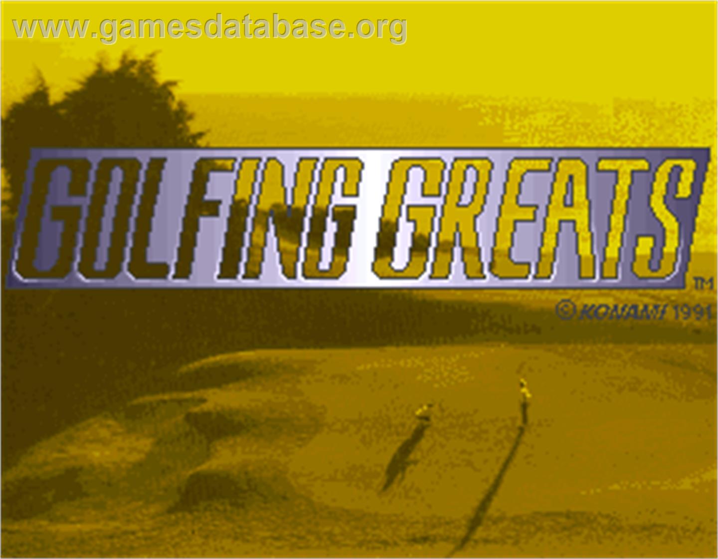 Golfing Greats - Arcade - Artwork - Title Screen