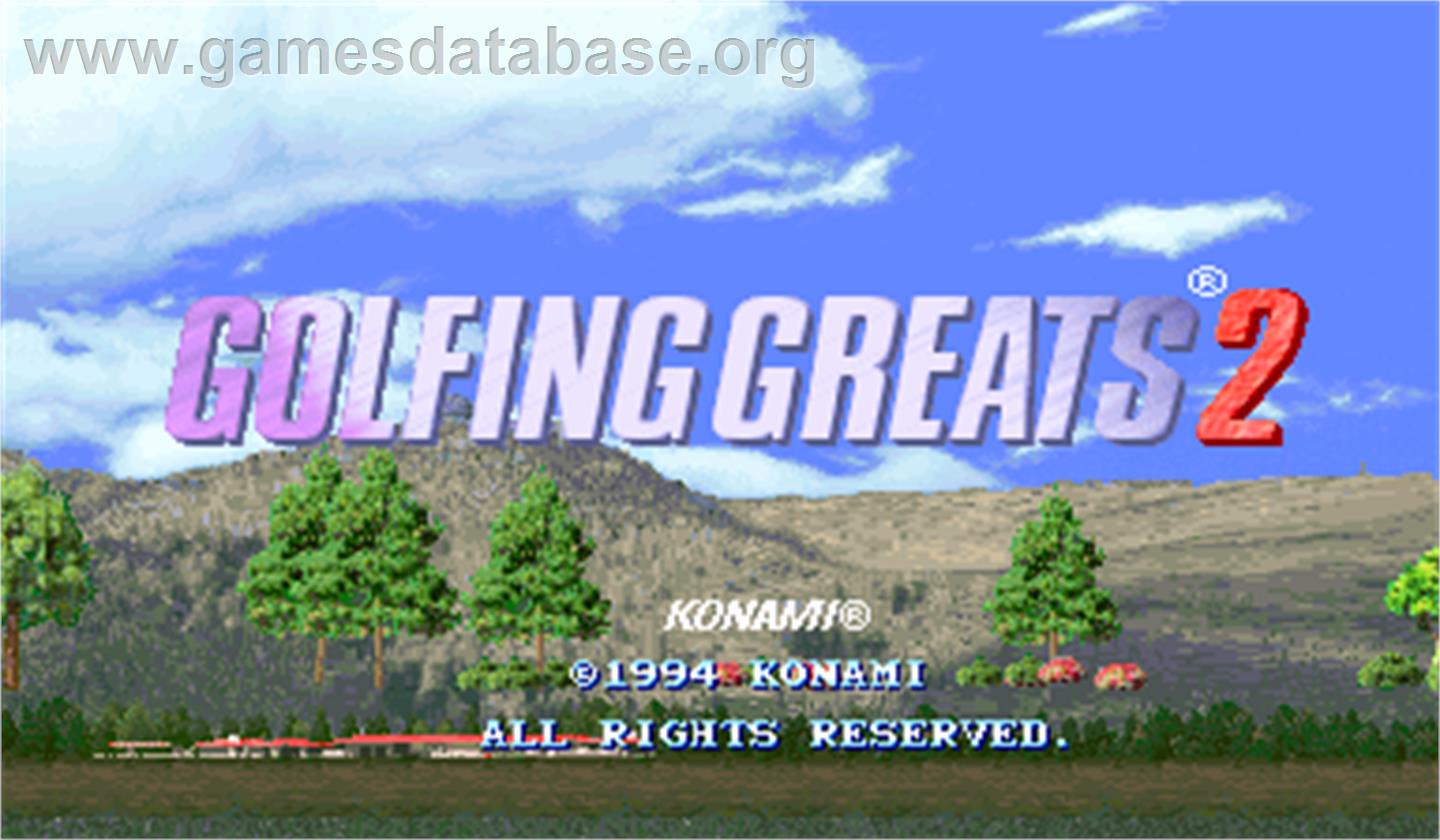 Golfing Greats 2 - Arcade - Artwork - Title Screen