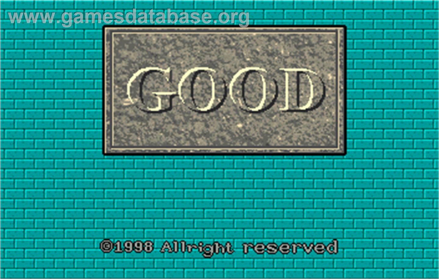 Good - Arcade - Artwork - Title Screen