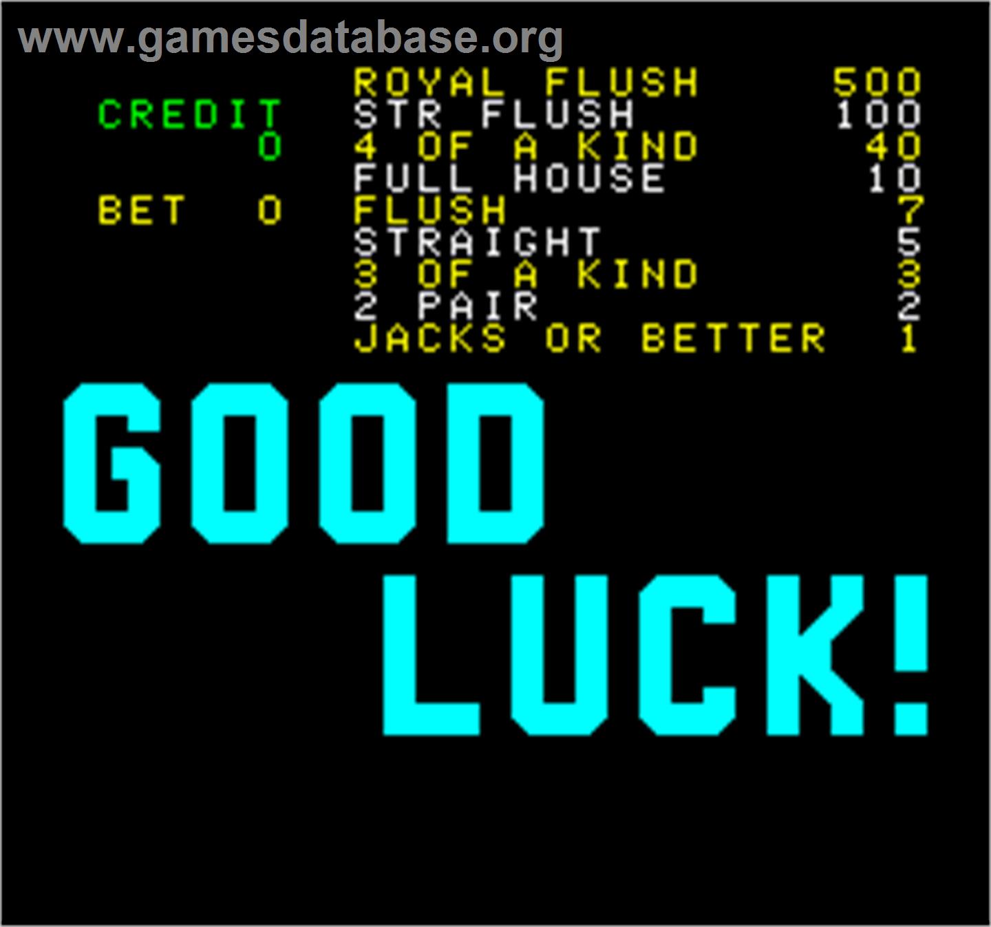 Good Luck - Arcade - Artwork - Title Screen