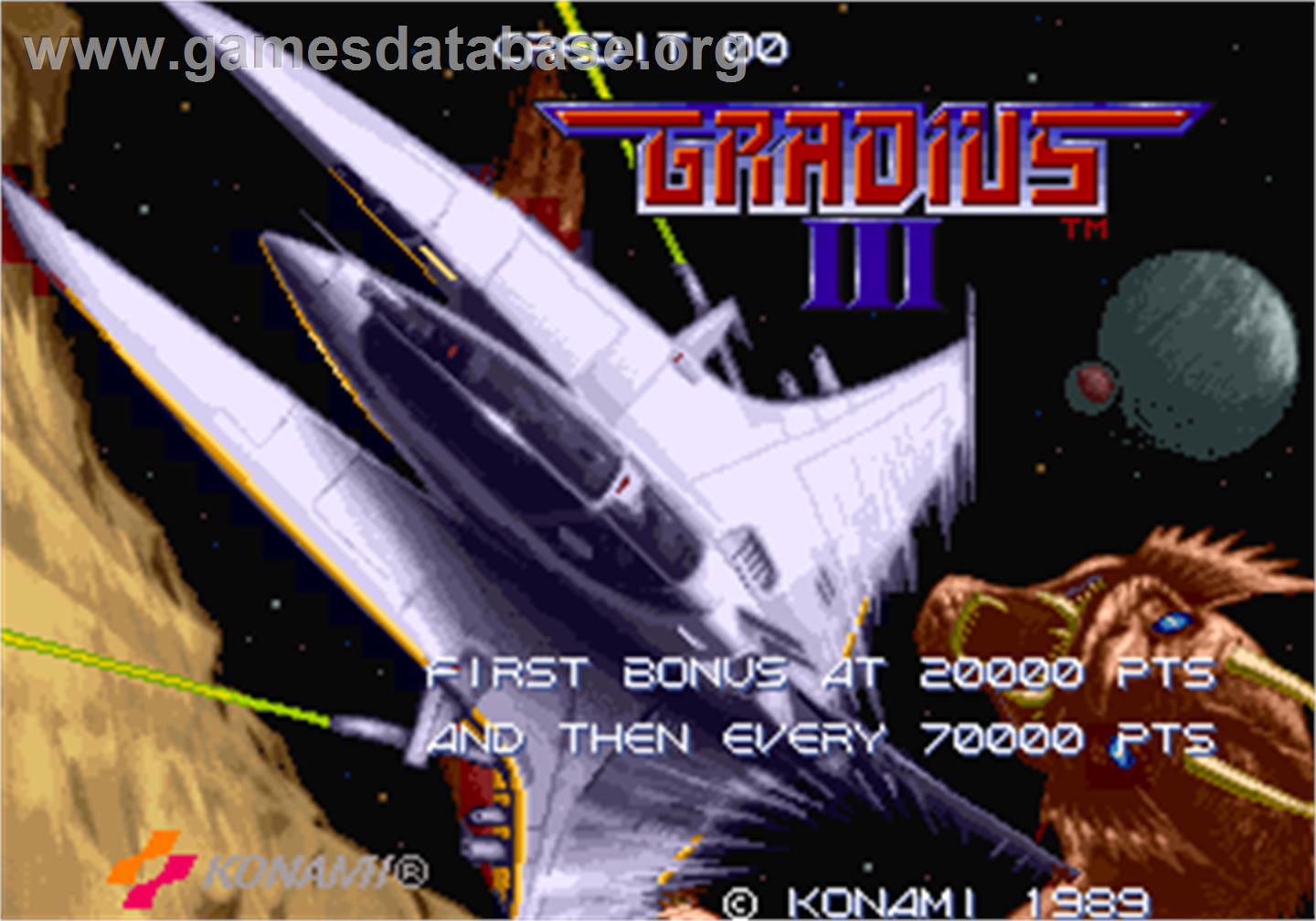 Gradius III - Arcade - Artwork - Title Screen