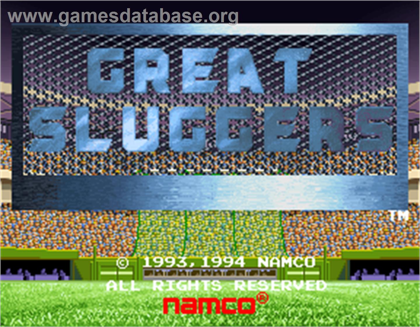 Great Sluggers '94 - Arcade - Artwork - Title Screen