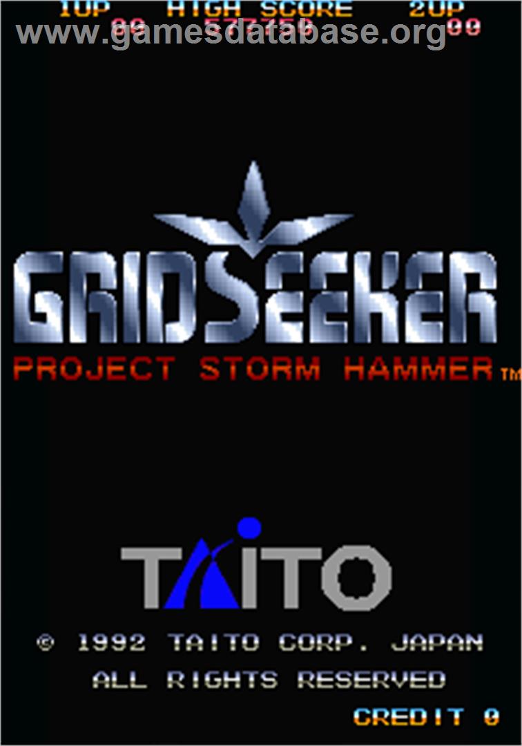 Grid Seeker: Project Storm Hammer - Arcade - Artwork - Title Screen