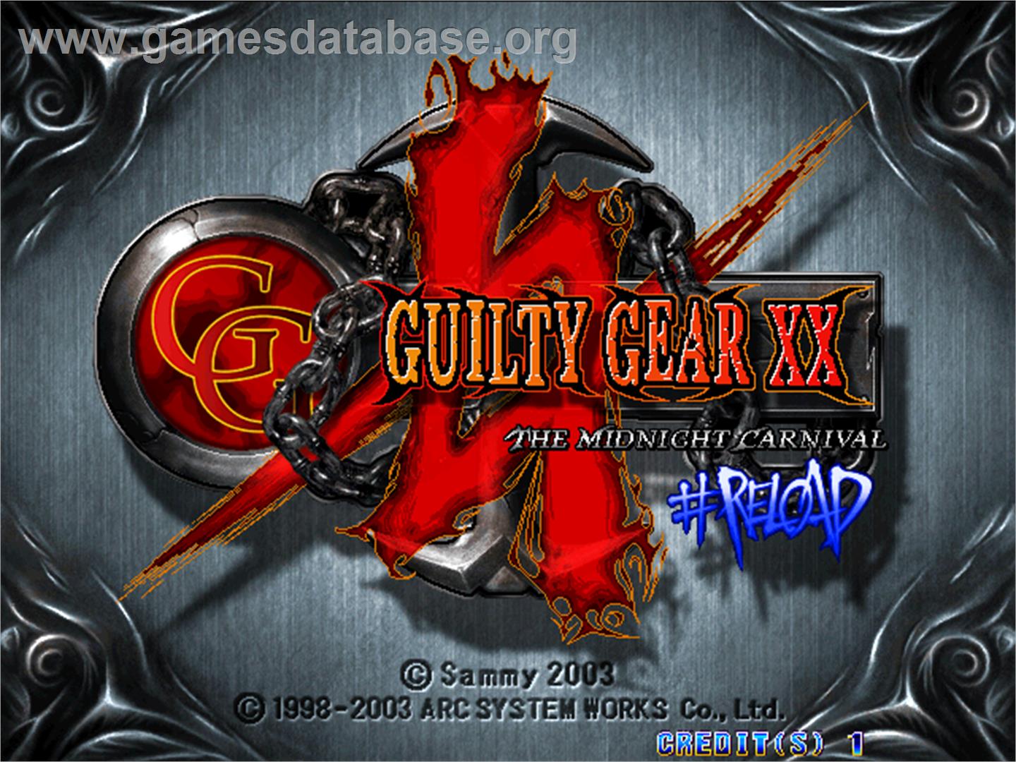 Guilty Gear XX #Reload - Arcade - Artwork - Title Screen