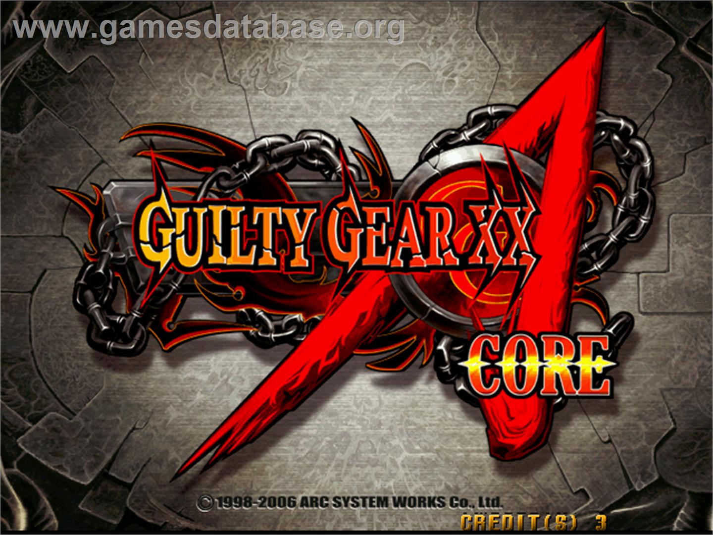 Guilty Gear XX Accent Core - Arcade - Artwork - Title Screen