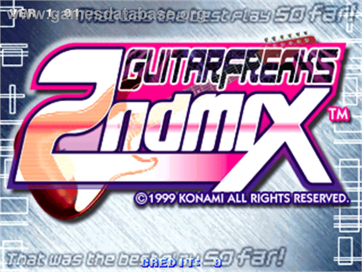 Guitar Freaks 2nd Mix Ver 1.01 - Arcade - Artwork - Title Screen