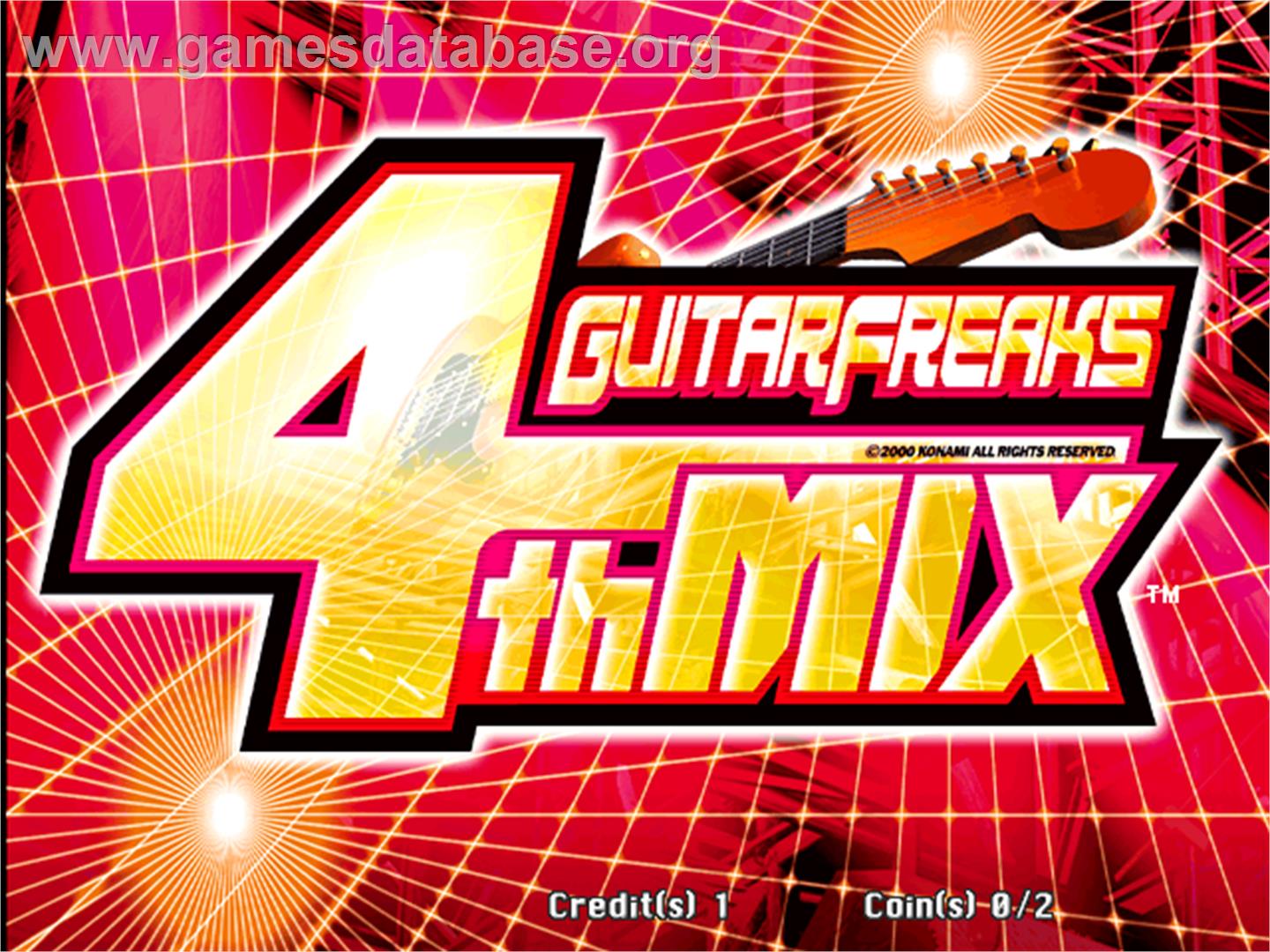 Guitar Freaks 4th Mix - Arcade - Artwork - Title Screen