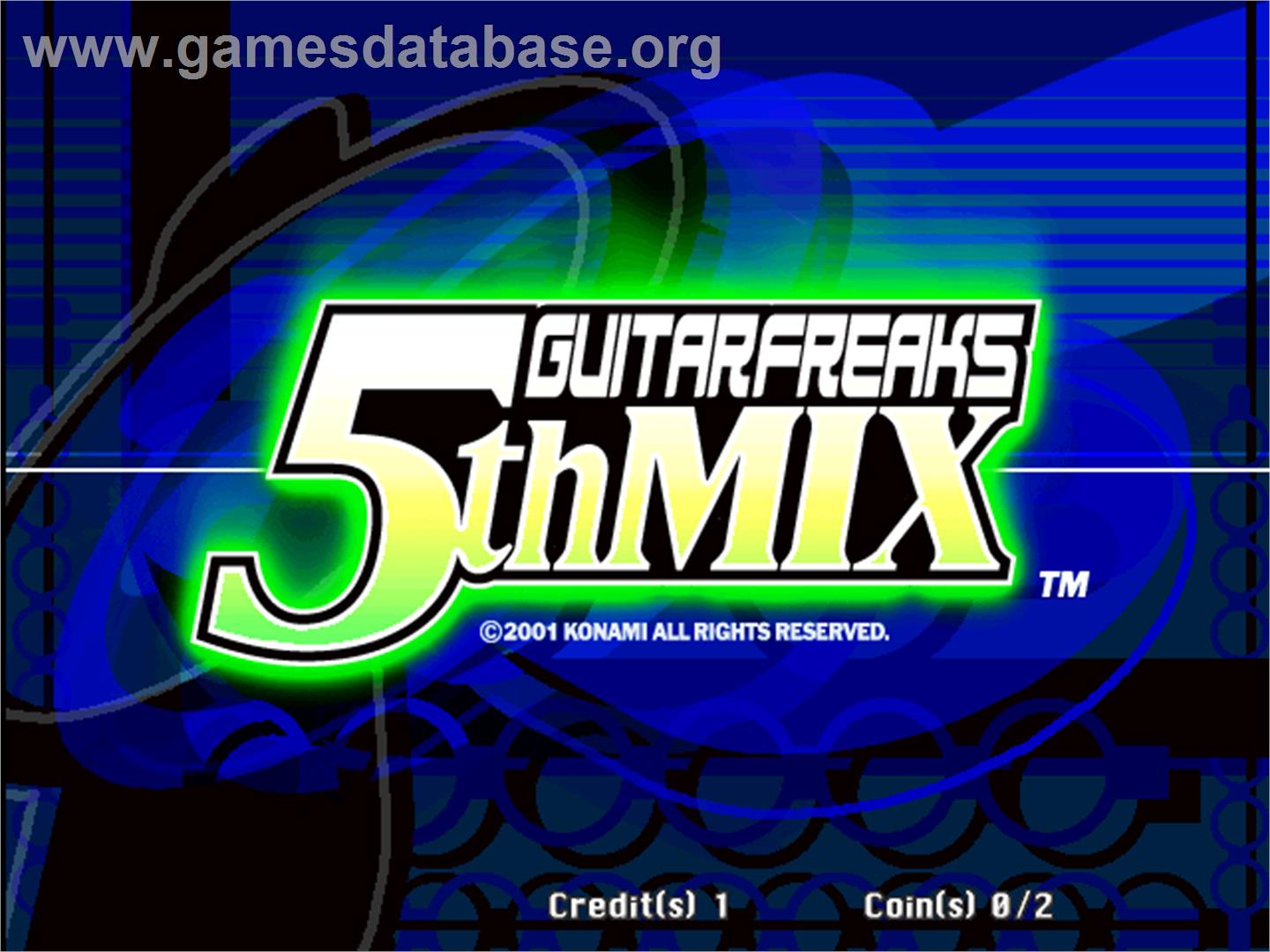 Guitar Freaks 5th Mix - Arcade - Artwork - Title Screen