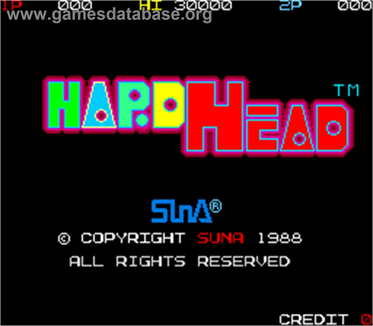 Hard Head - Arcade - Artwork - Title Screen