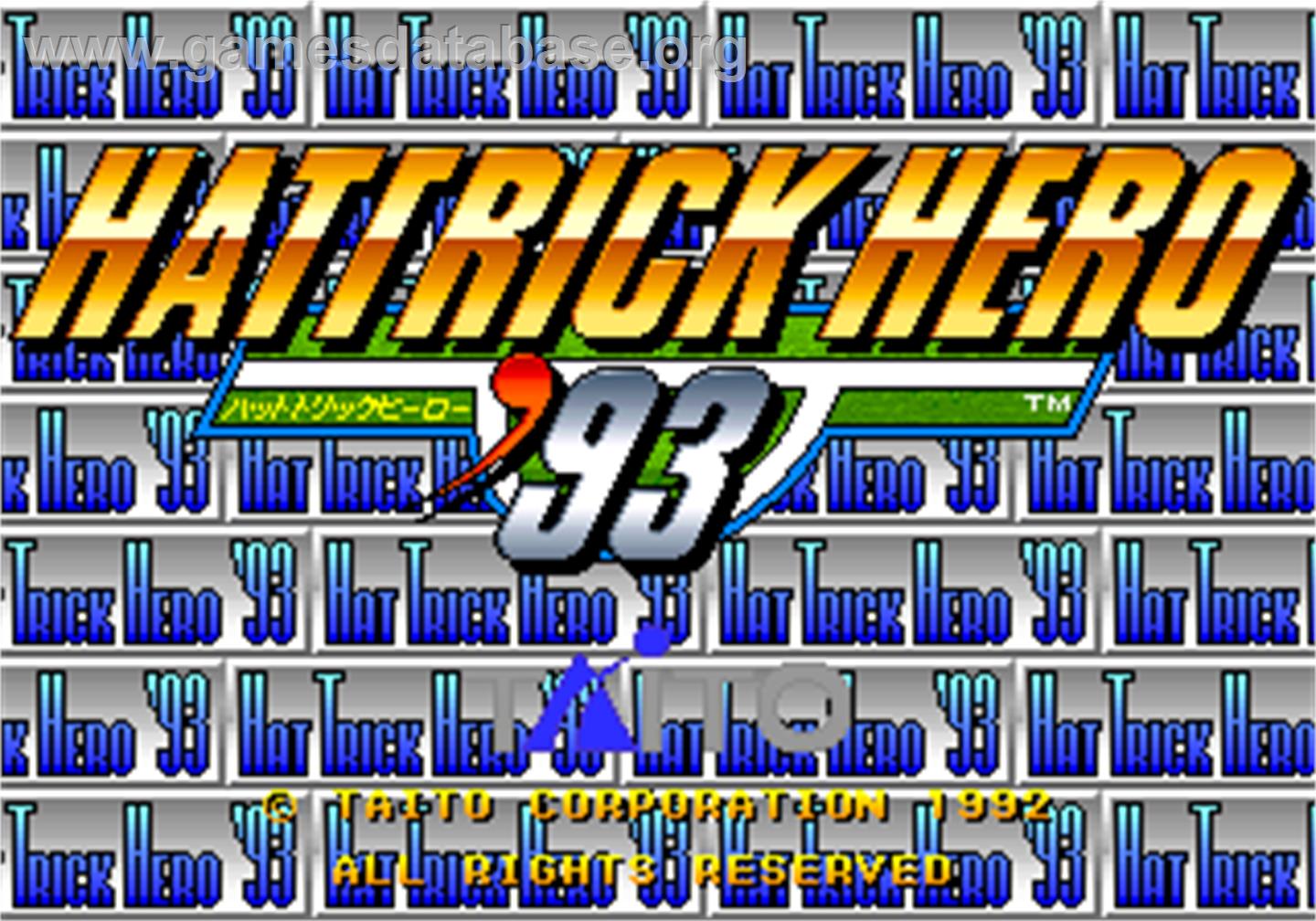 Hat Trick Hero '93 - Arcade - Artwork - Title Screen