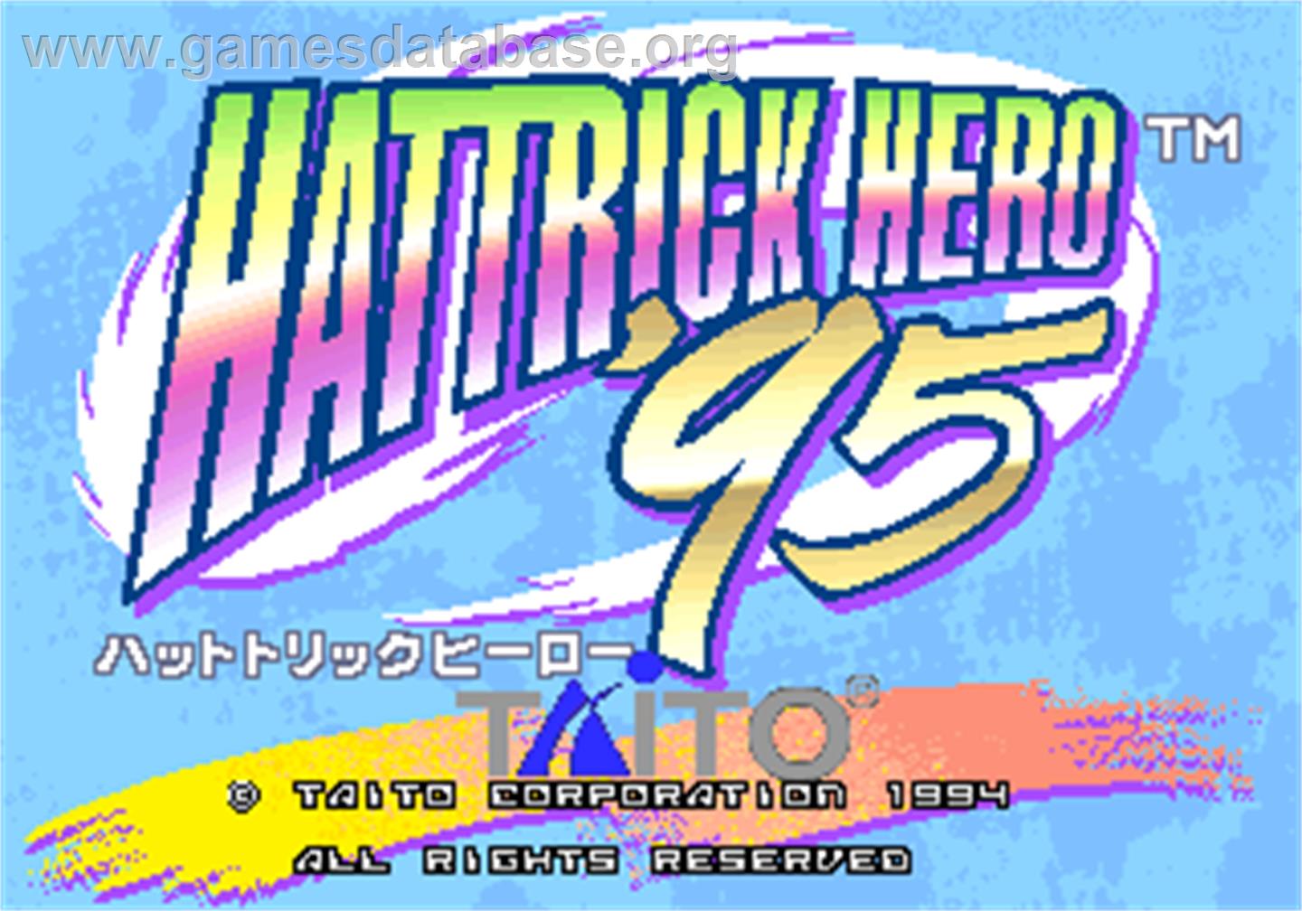 Hat Trick Hero '95 - Arcade - Artwork - Title Screen