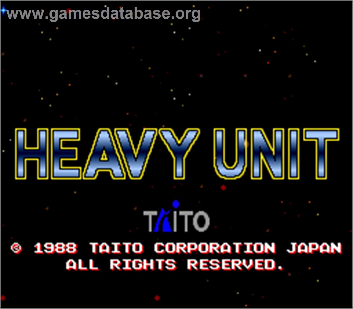 Heavy Unit - Arcade - Artwork - Title Screen