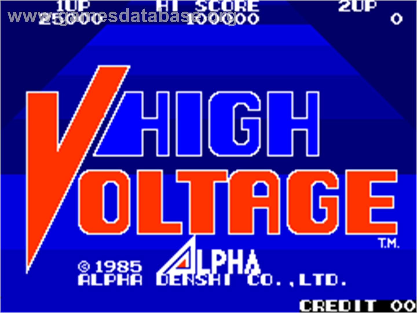 High Voltage - Arcade - Artwork - Title Screen