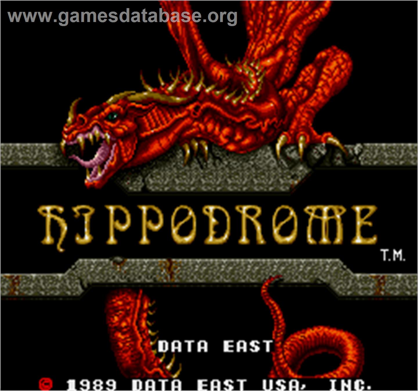 Hippodrome - Arcade - Artwork - Title Screen
