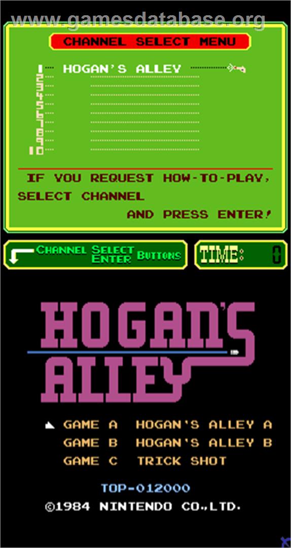 Hogan's Alley - Arcade - Artwork - Title Screen