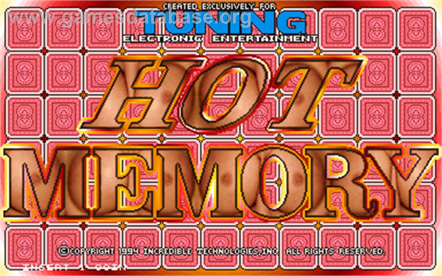 Hot Memory - Arcade - Artwork - Title Screen