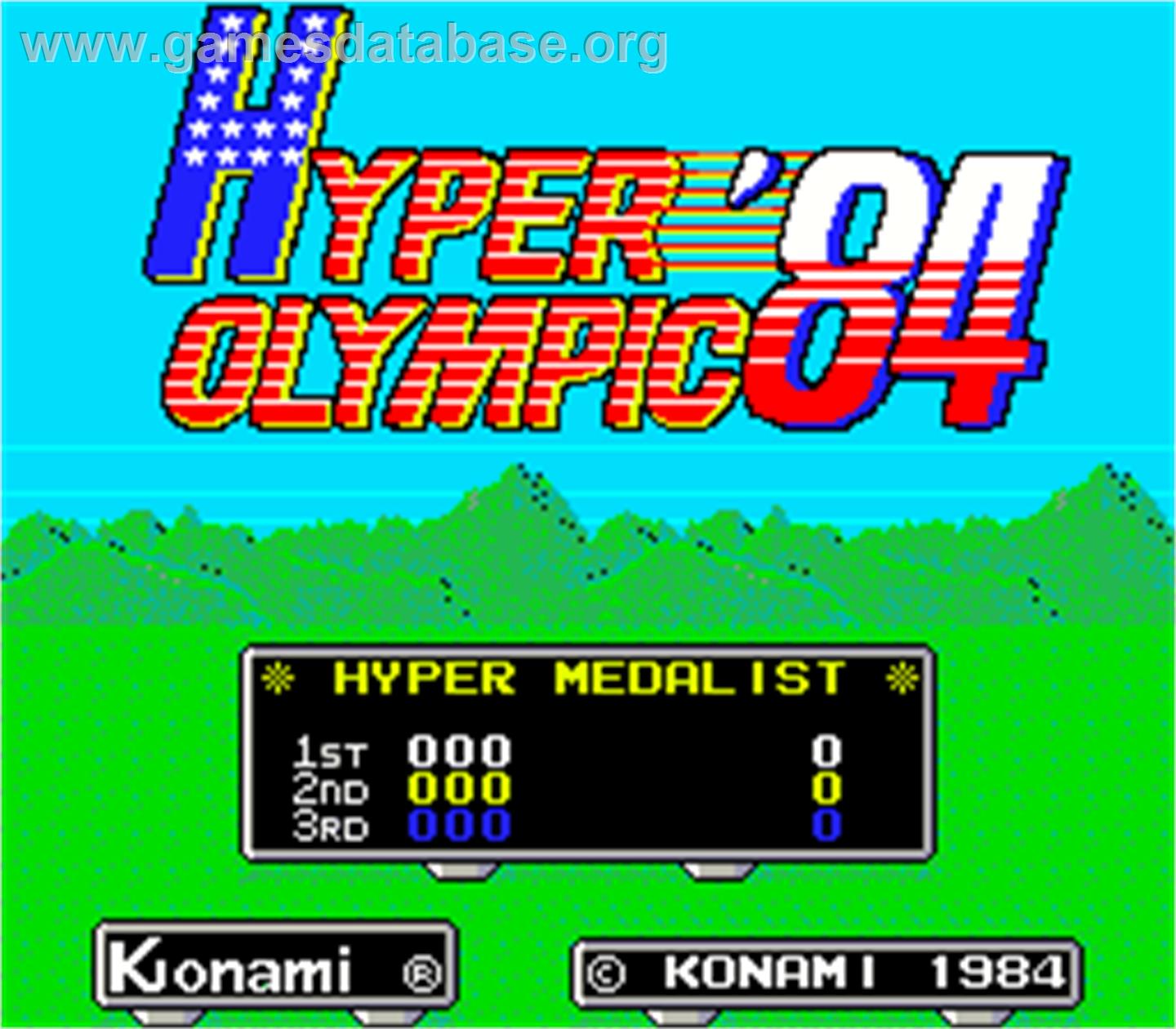 Hyper Olympic '84 - Arcade - Artwork - Title Screen