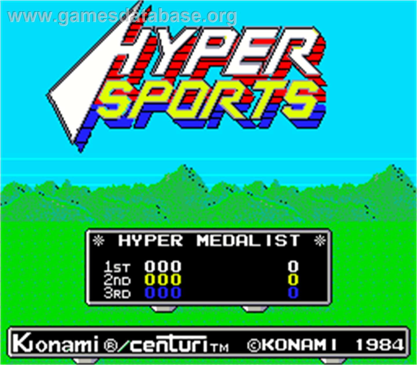 Hyper Sports - Arcade - Artwork - Title Screen