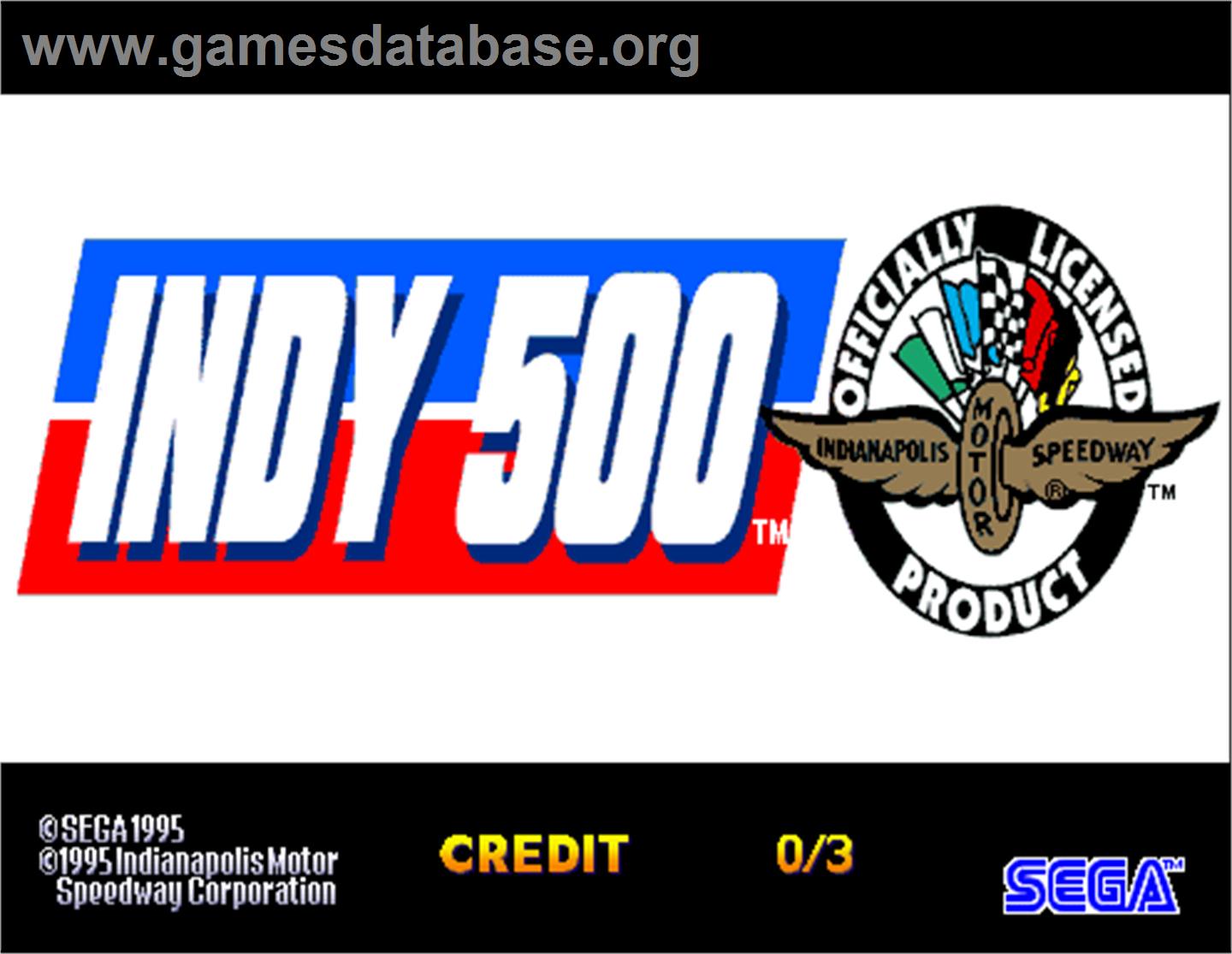INDY 500 Deluxe - Arcade - Artwork - Title Screen