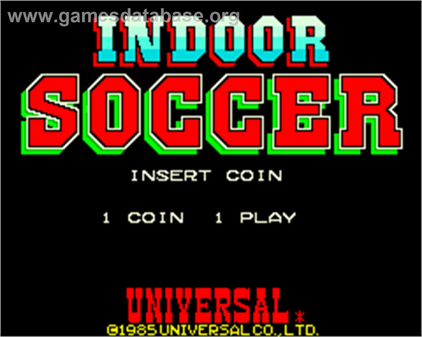 Indoor Soccer - Arcade - Artwork - Title Screen