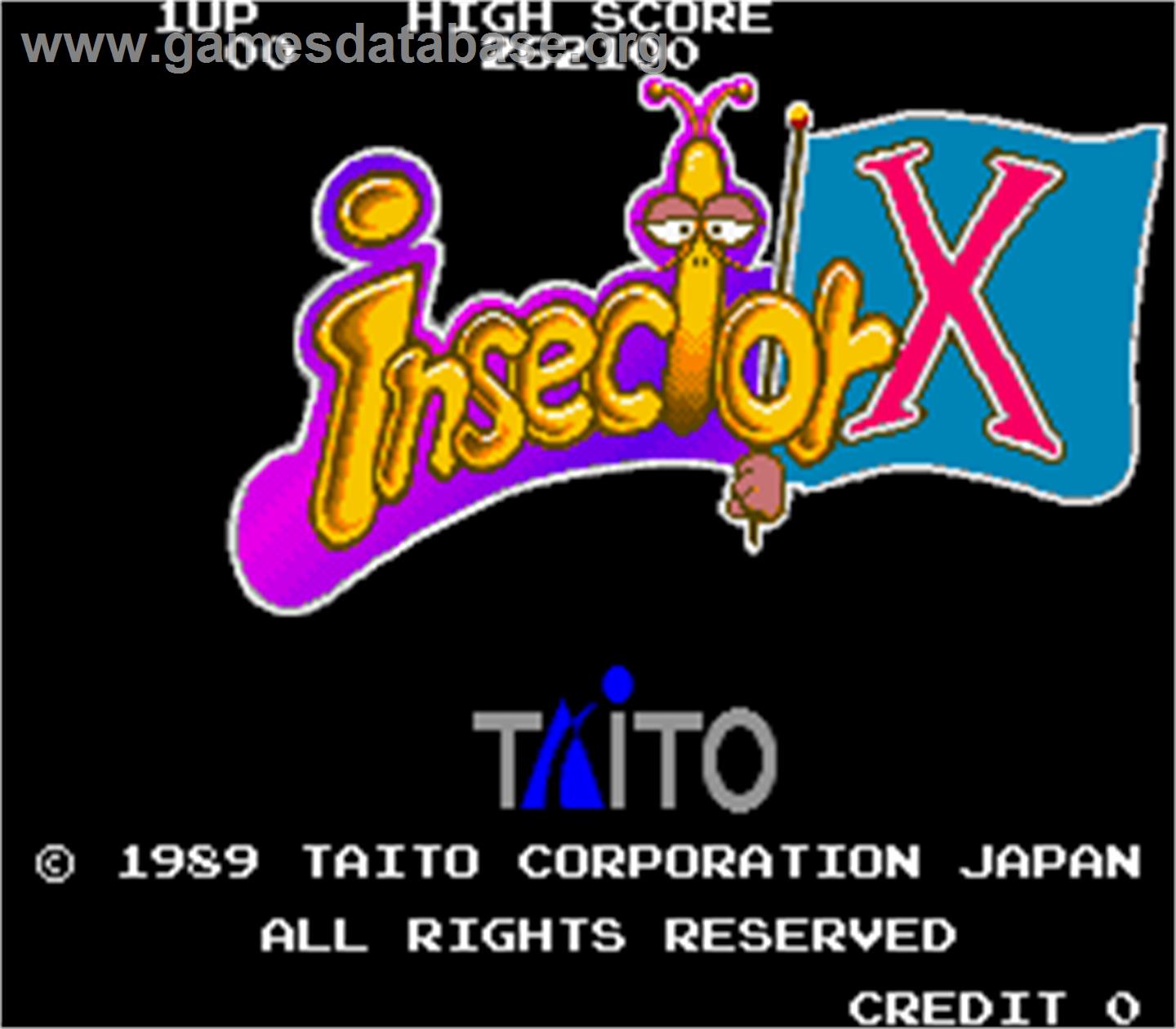 Insector X - Arcade - Artwork - Title Screen