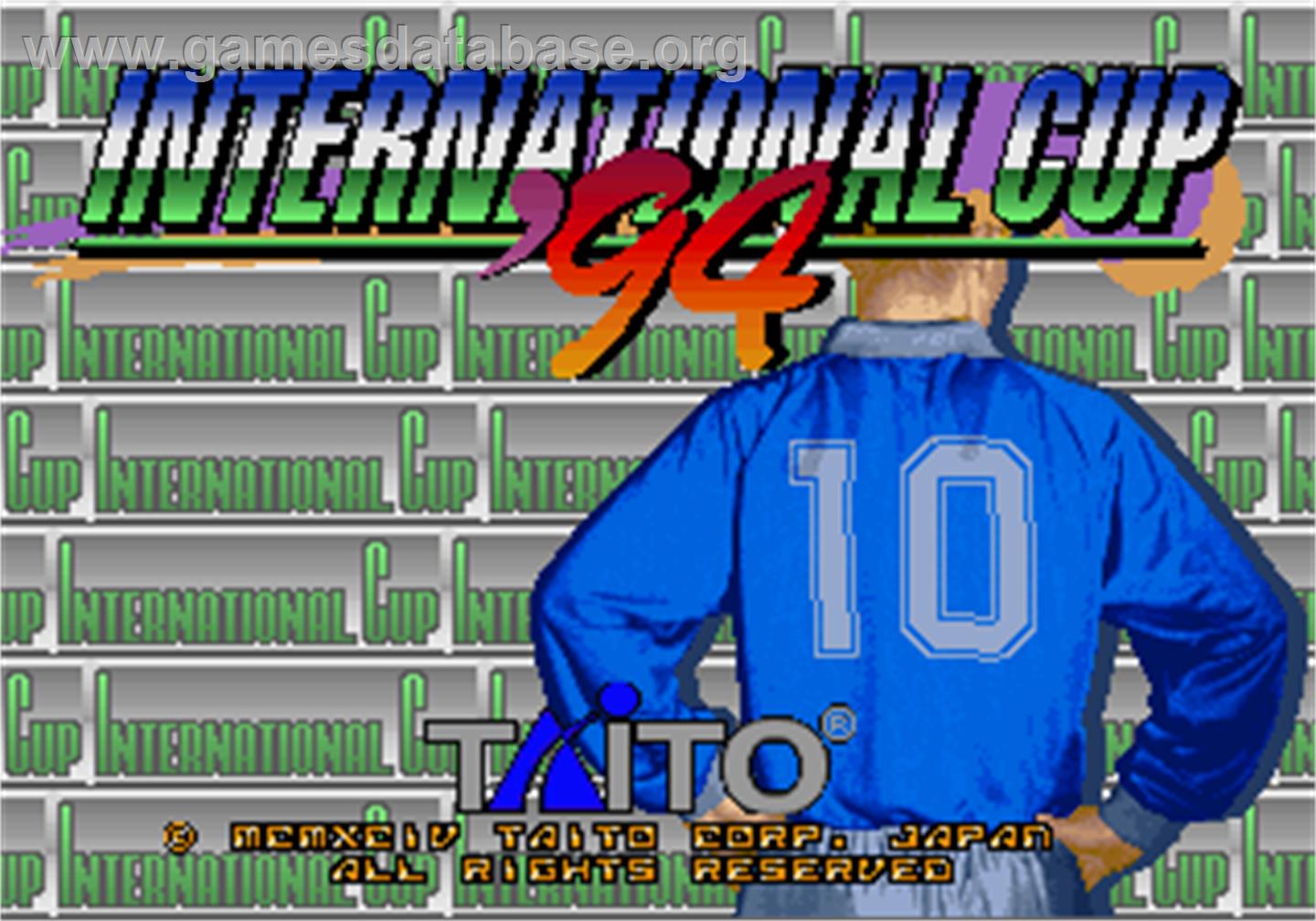 International Cup '94 - Arcade - Artwork - Title Screen
