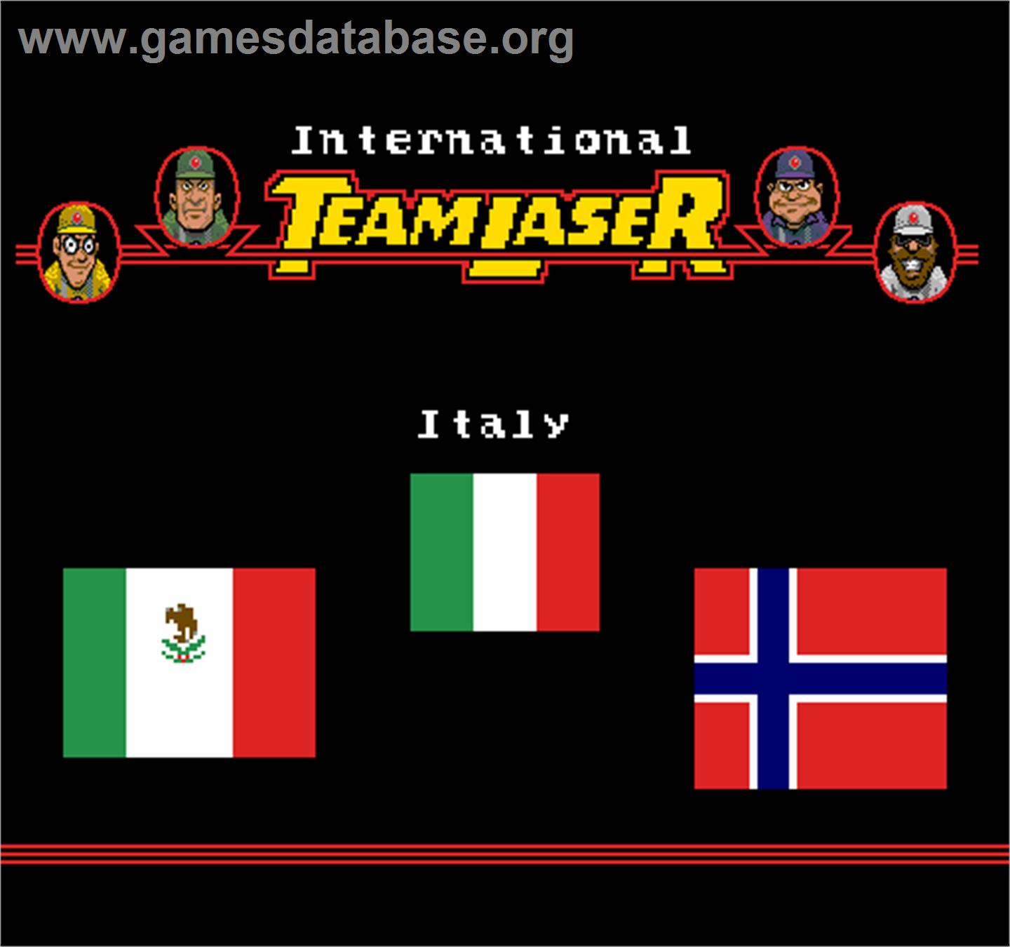 International Team Laser - Arcade - Artwork - Title Screen
