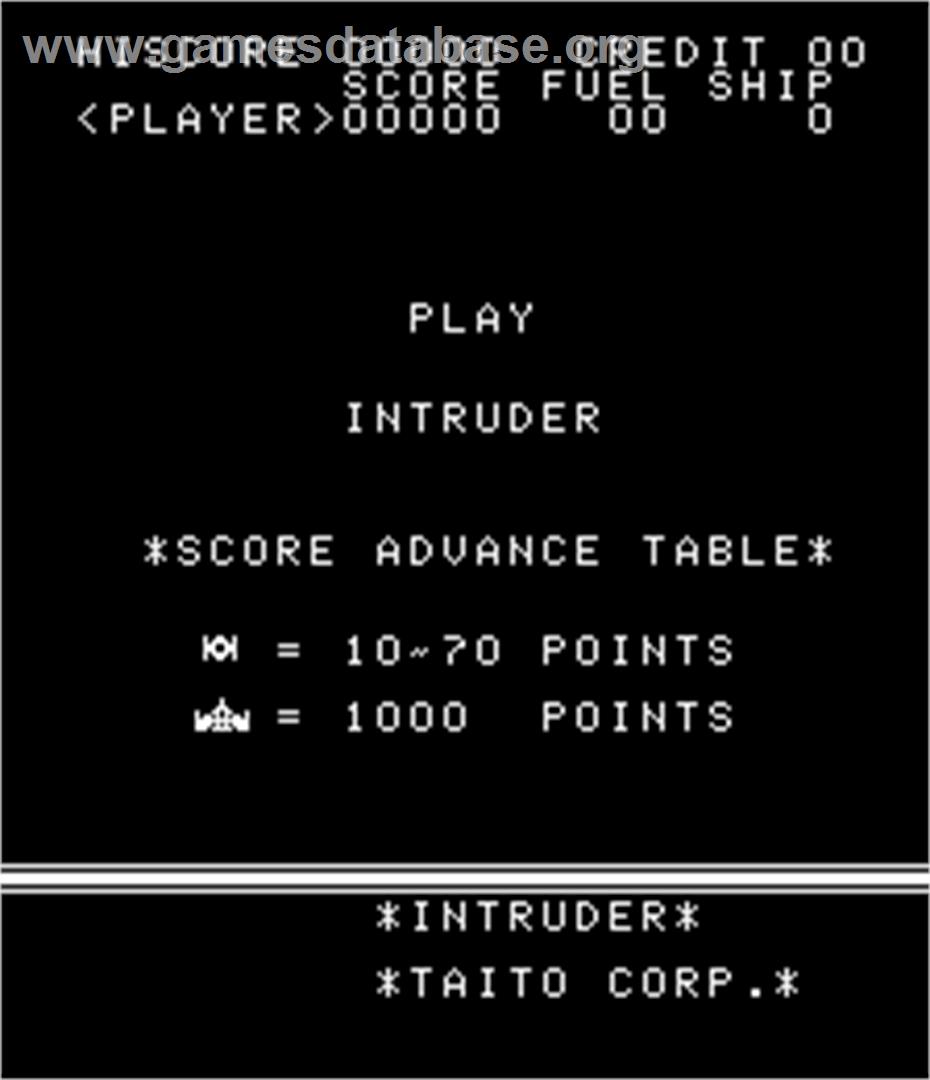 Intruder - Arcade - Artwork - Title Screen