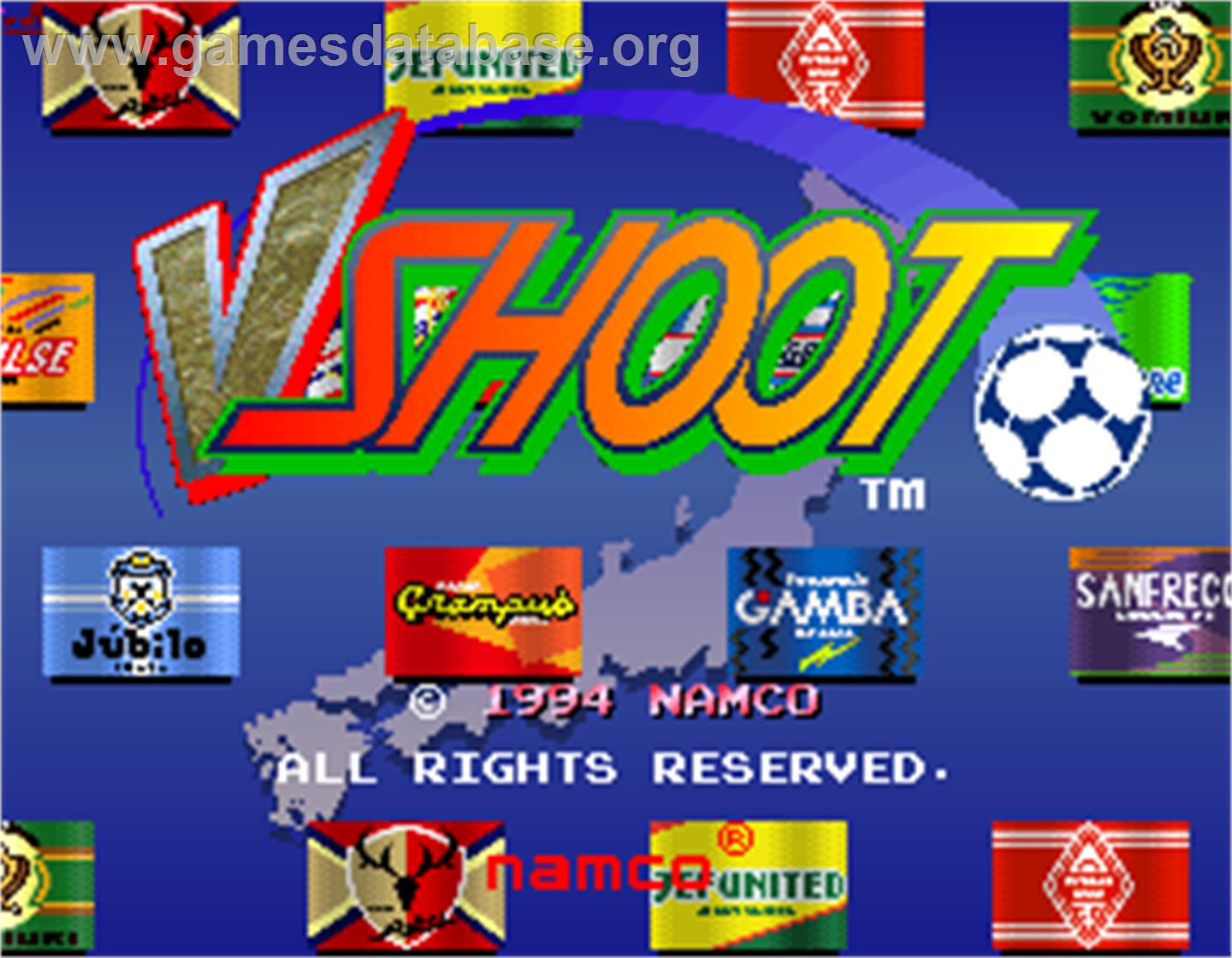 J-League Soccer V-Shoot - Arcade - Artwork - Title Screen