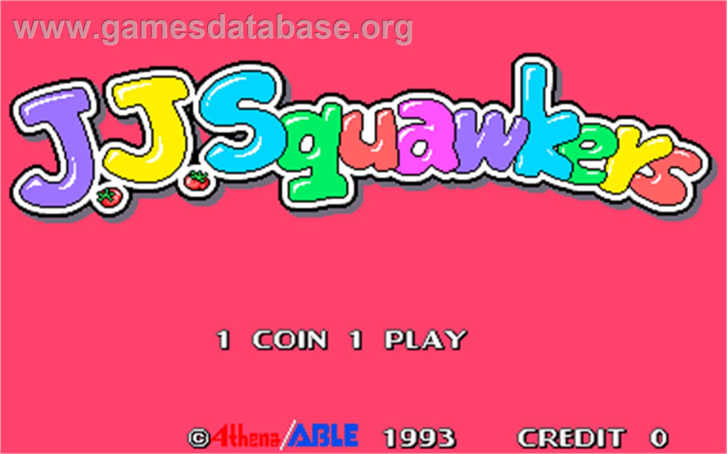 J. J. Squawkers - Arcade - Artwork - Title Screen
