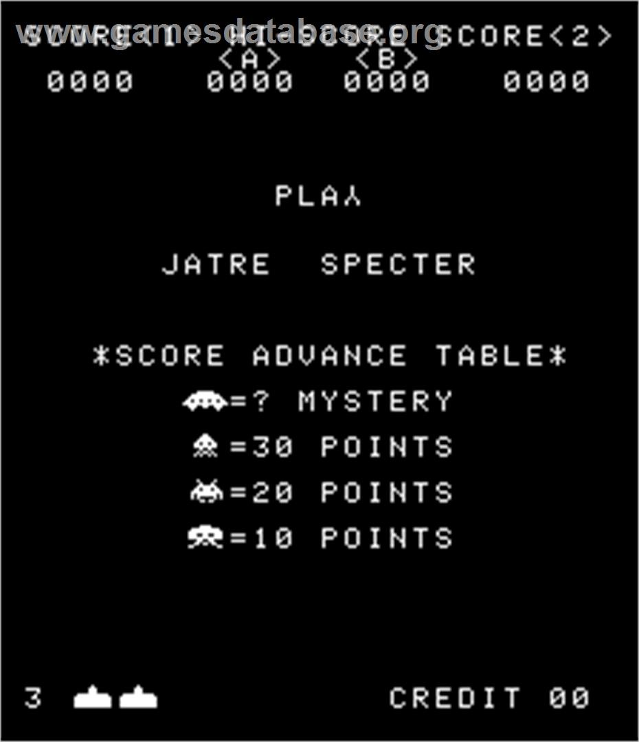 Jatre Specter - Arcade - Artwork - Title Screen