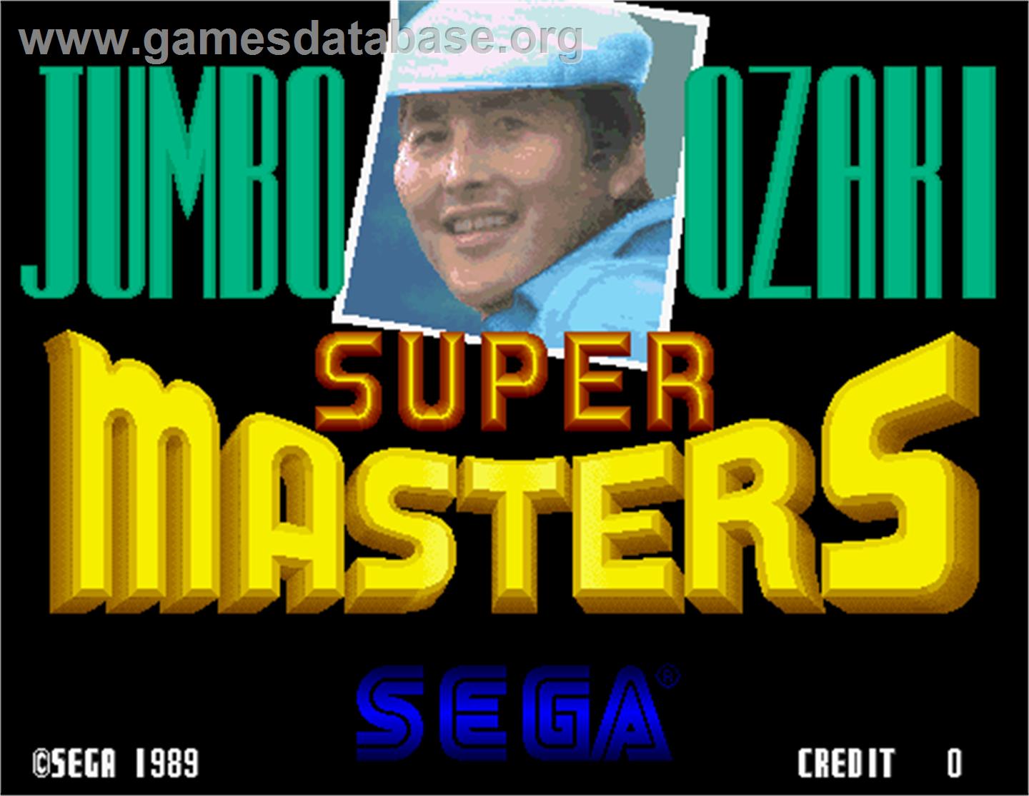 Jumbo Ozaki Super Masters Golf - Arcade - Artwork - Title Screen