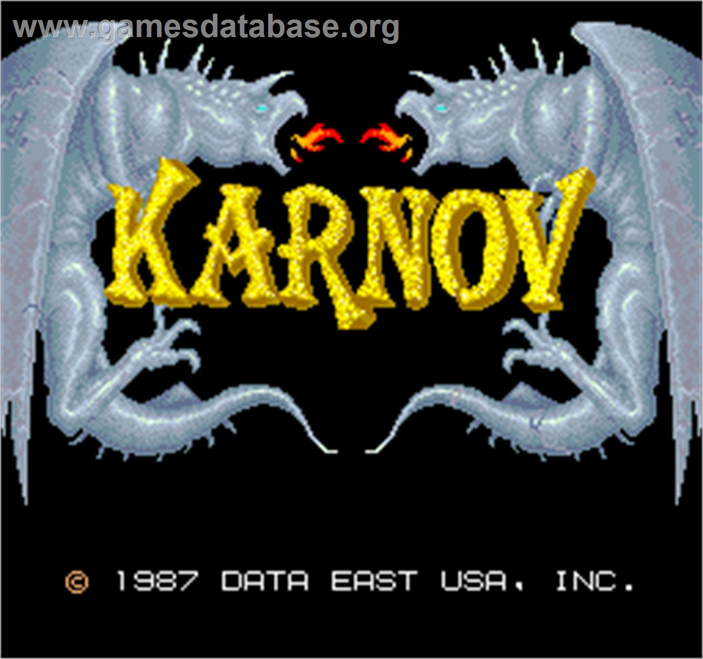 Karnov - Arcade - Artwork - Title Screen